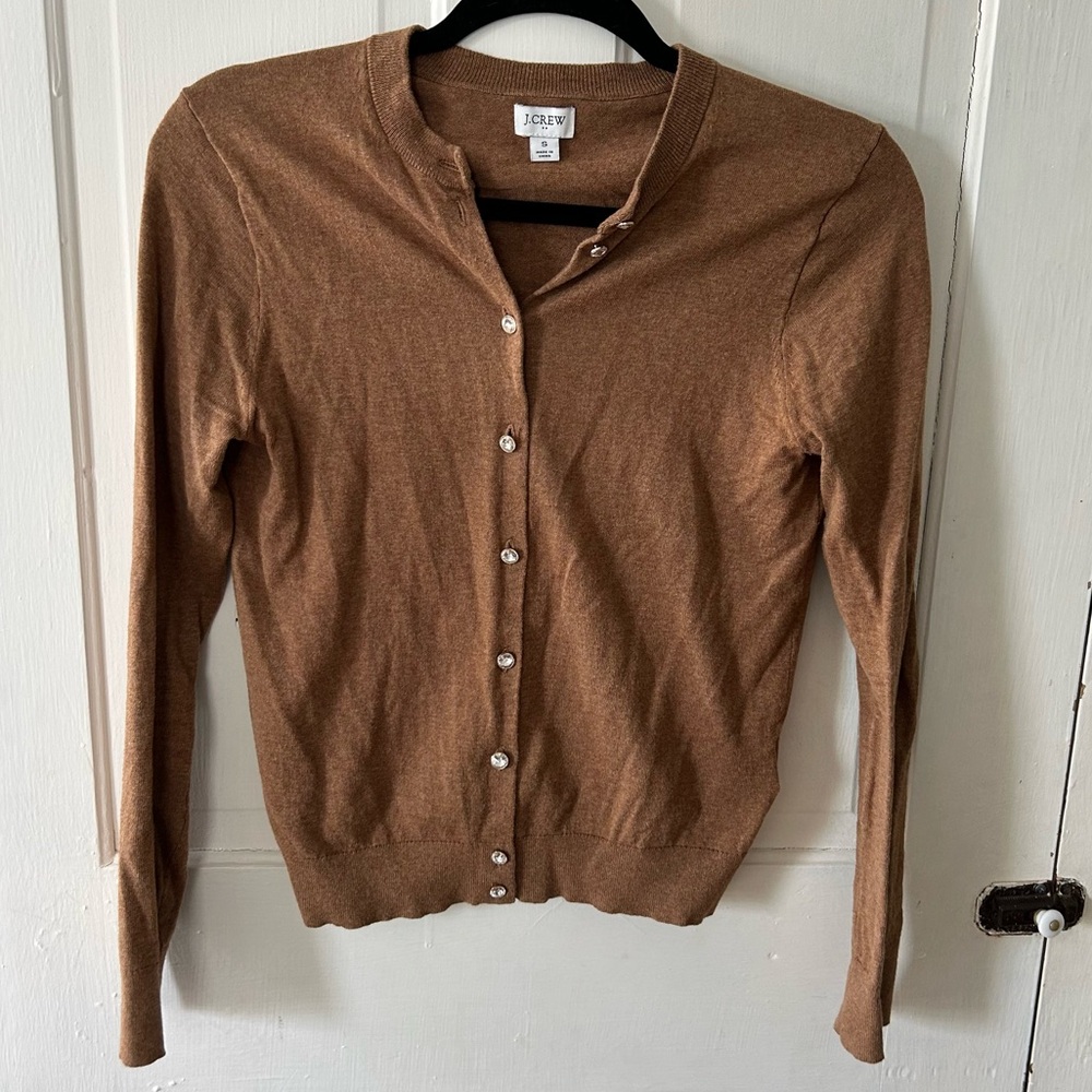 Jcrew Cotton Camel Cardigan